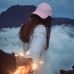 Woman On Caldera Edge