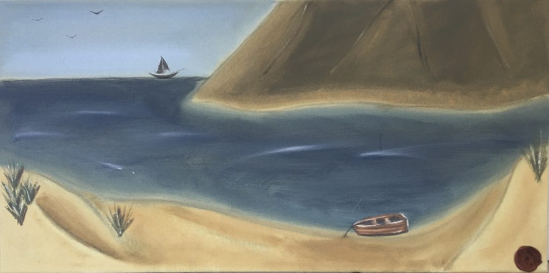 The Bay Vision by Kathryn Colleen. 12 in x 24 in. Oil on canvas. 2022.