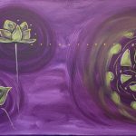Lotus Vortex Lotus Vortex by Kathryn Colleen. 24 in x 48 in. Oil on canvas. 2022.